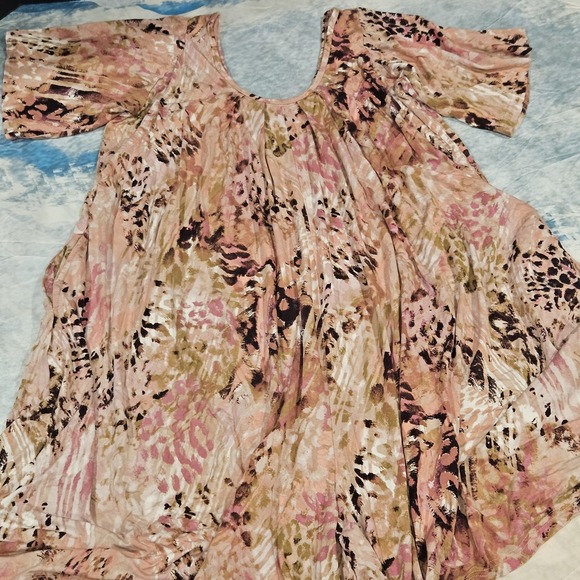 Latched Mama Printed Momper Romper Nursing Breastfeeding Standard 6-18 Tie Waist - Picture 2 of 6